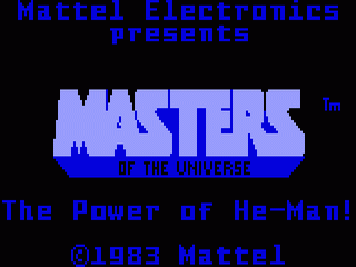 Masters of the Universe: The Power of He-Man title screen for Intellivision